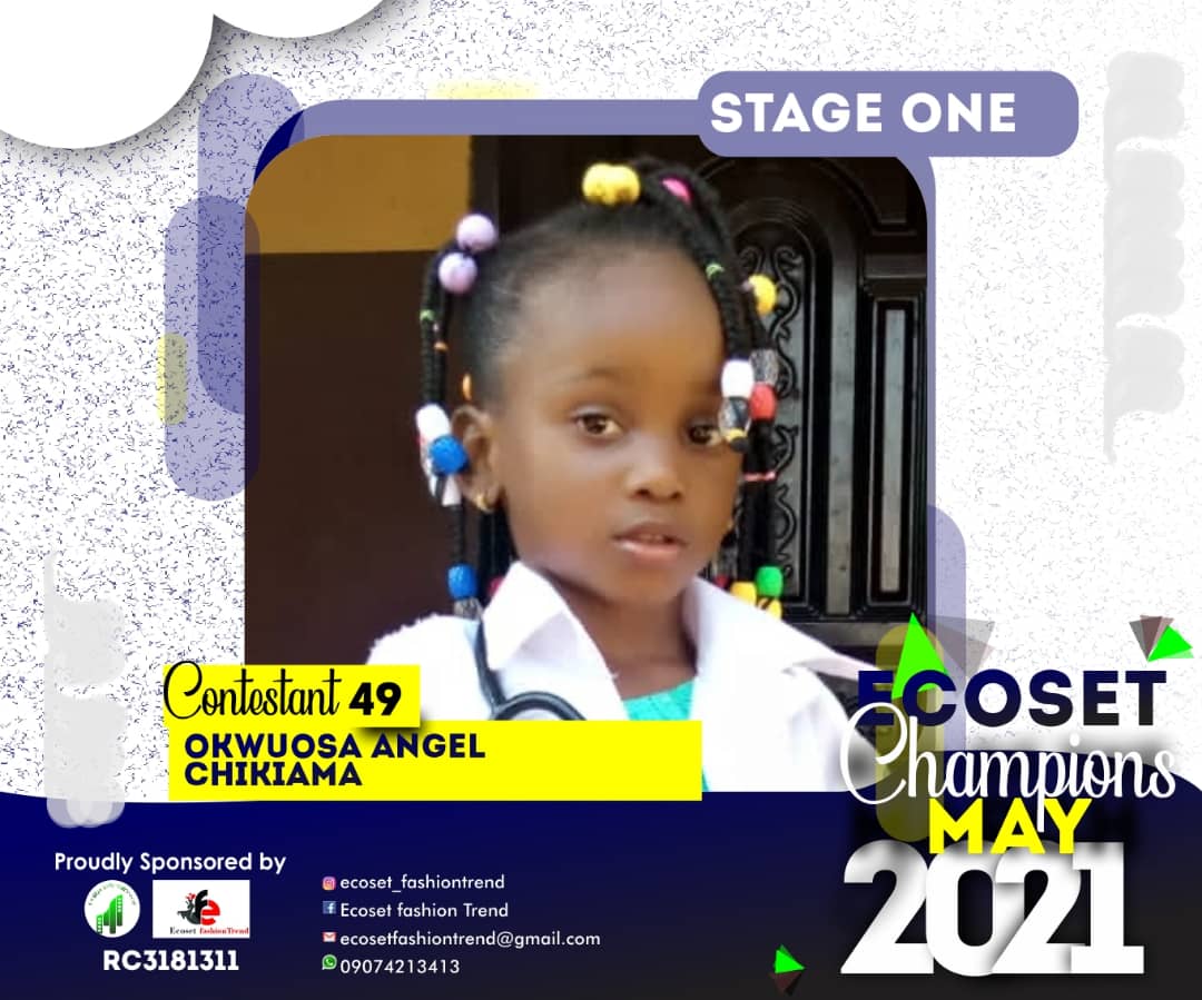 Vote OKWUOSA	ANGEL CHIKIAMA in CHAMPIONS KID OF MAY PHOTO CONTEST Voting Contest @ Fetem.com.ng