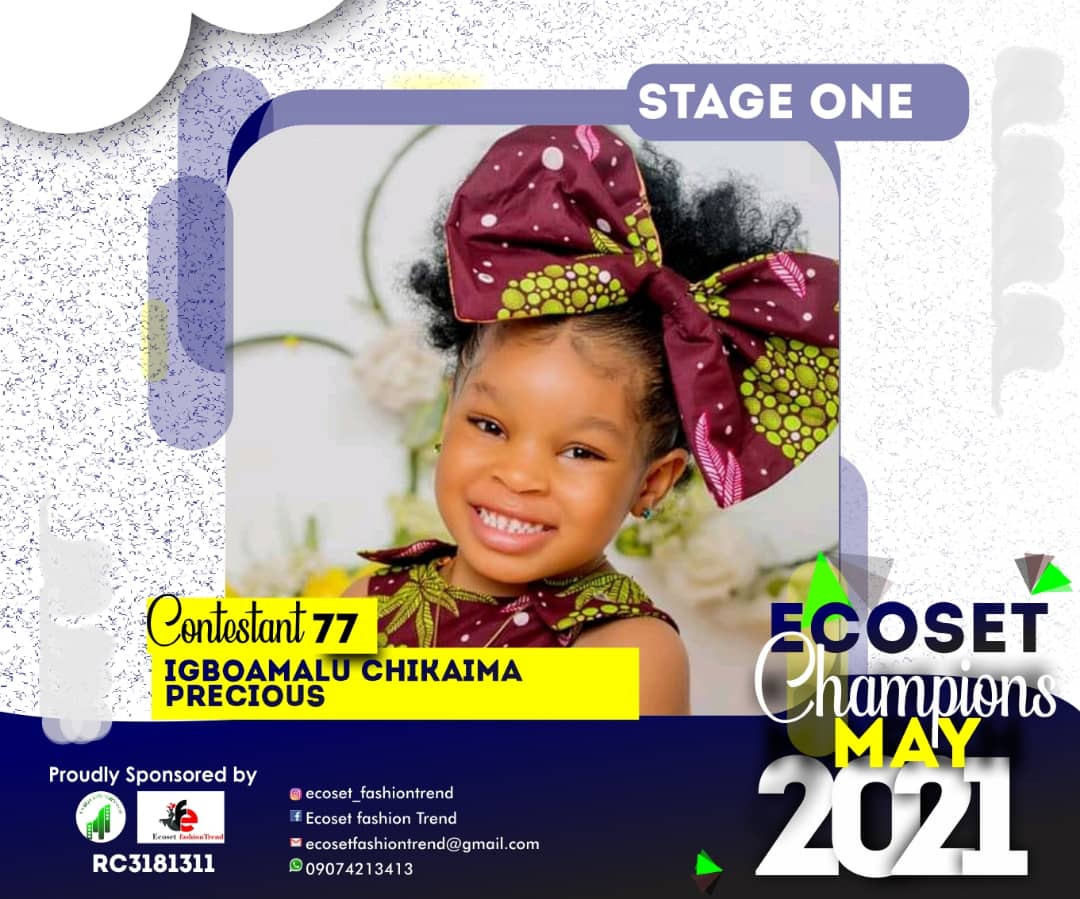 Vote IGBOAMALU	CHIKAIMA PRECIOUS in CHAMPIONS KID OF MAY PHOTO CONTEST Voting Contest @ Fetem.com.ng