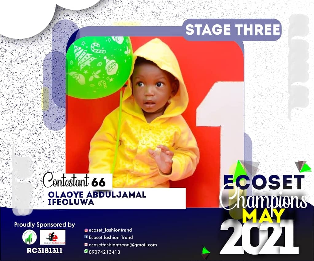 Vote OLAOYE	ABDULJAMAL IFEOLUWA in CHAMPIONS KID OF MAY PHOTO CONTEST Voting Contest @ Fetem.com.ng