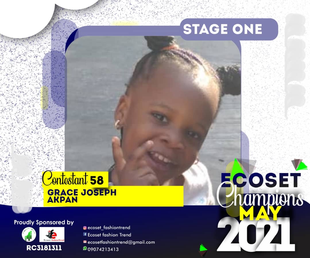 Vote GRACE JOSEPH AKPAN in CHAMPIONS KID OF MAY PHOTO CONTEST Voting Contest @ Fetem.com.ng