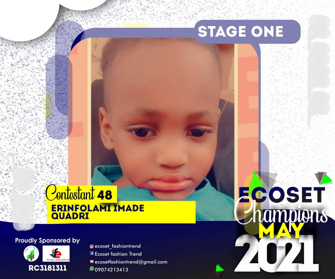 Vote ERINFOLAMI	IMADE QUADRI in CHAMPIONS KID OF MAY PHOTO CONTEST Voting Contest @ Fetem.com.ng