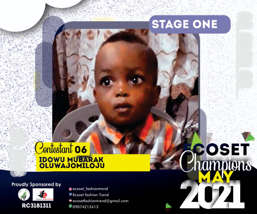 Vote IDOWU	MUBARAK OLUWAJOMILOJU in CHAMPIONS KID OF MAY PHOTO CONTEST Voting Contest @ Fetem.com.ng