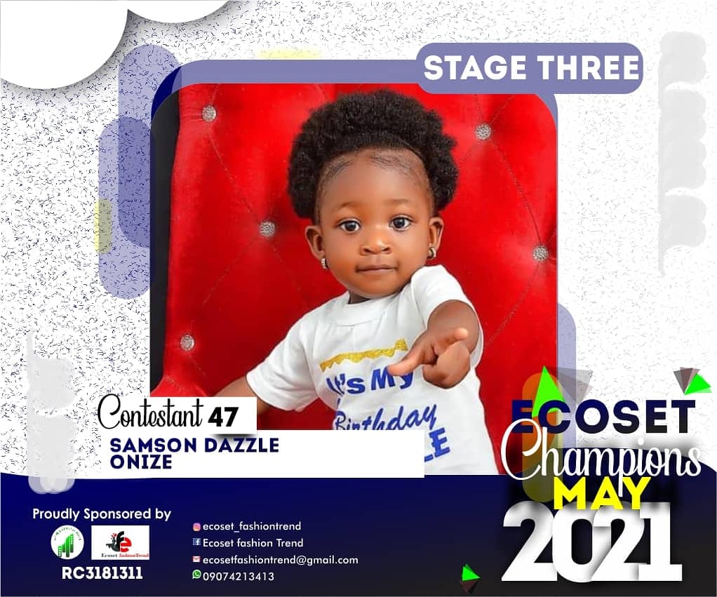 Vote SAMSON	DAZZLE ONIZE in CHAMPIONS KID OF MAY PHOTO CONTEST Voting Contest @ Fetem.com.ng