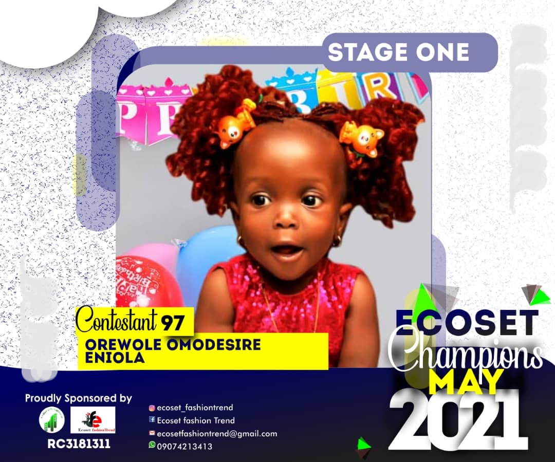 Vote OREWOLE OMODESIRE	ENIOLA in CHAMPIONS KID OF MAY PHOTO CONTEST Voting Contest @ Fetem.com.ng