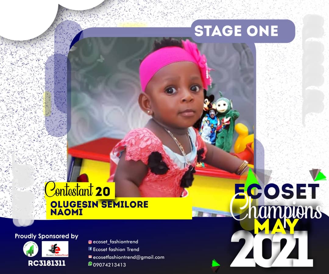 Vote OLUGESIN	SEMILORE NAOMI in CHAMPIONS KID OF MAY PHOTO CONTEST Voting Contest @ Fetem.com.ng