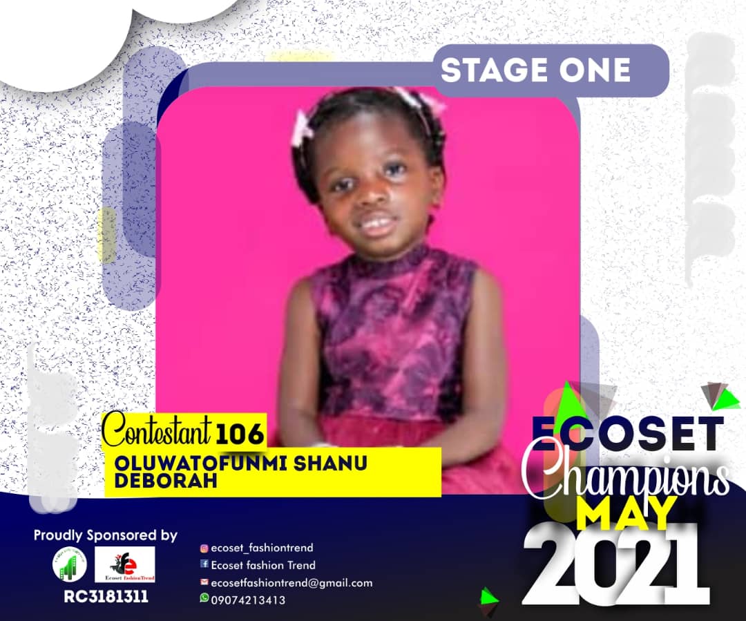 Vote OLUWA TOFUNMI SHANU DEBORAH in CHAMPIONS KID OF MAY PHOTO CONTEST Voting Contest @ Fetem.com.ng