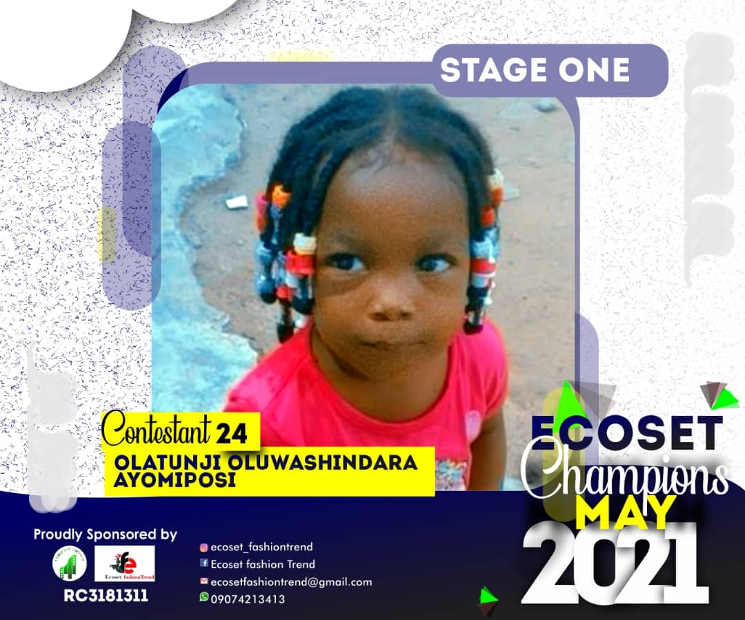 Vote OLATUNJI	OLUWASHINDARA AYOMIPOSI in CHAMPIONS KID OF MAY PHOTO CONTEST Voting Contest @ Fetem.com.ng