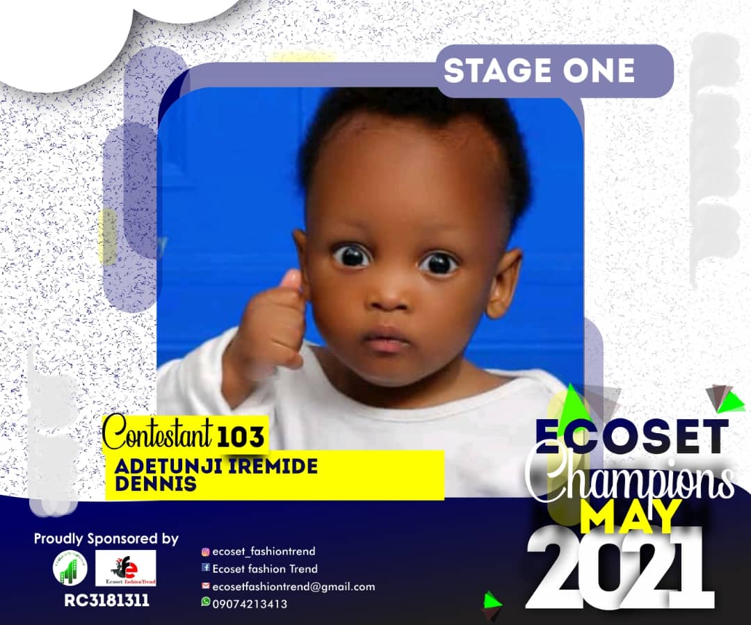 Vote ADETUNJI IREMIDE	DENNIS in CHAMPIONS KID OF MAY PHOTO CONTEST Voting Contest @ Fetem.com.ng