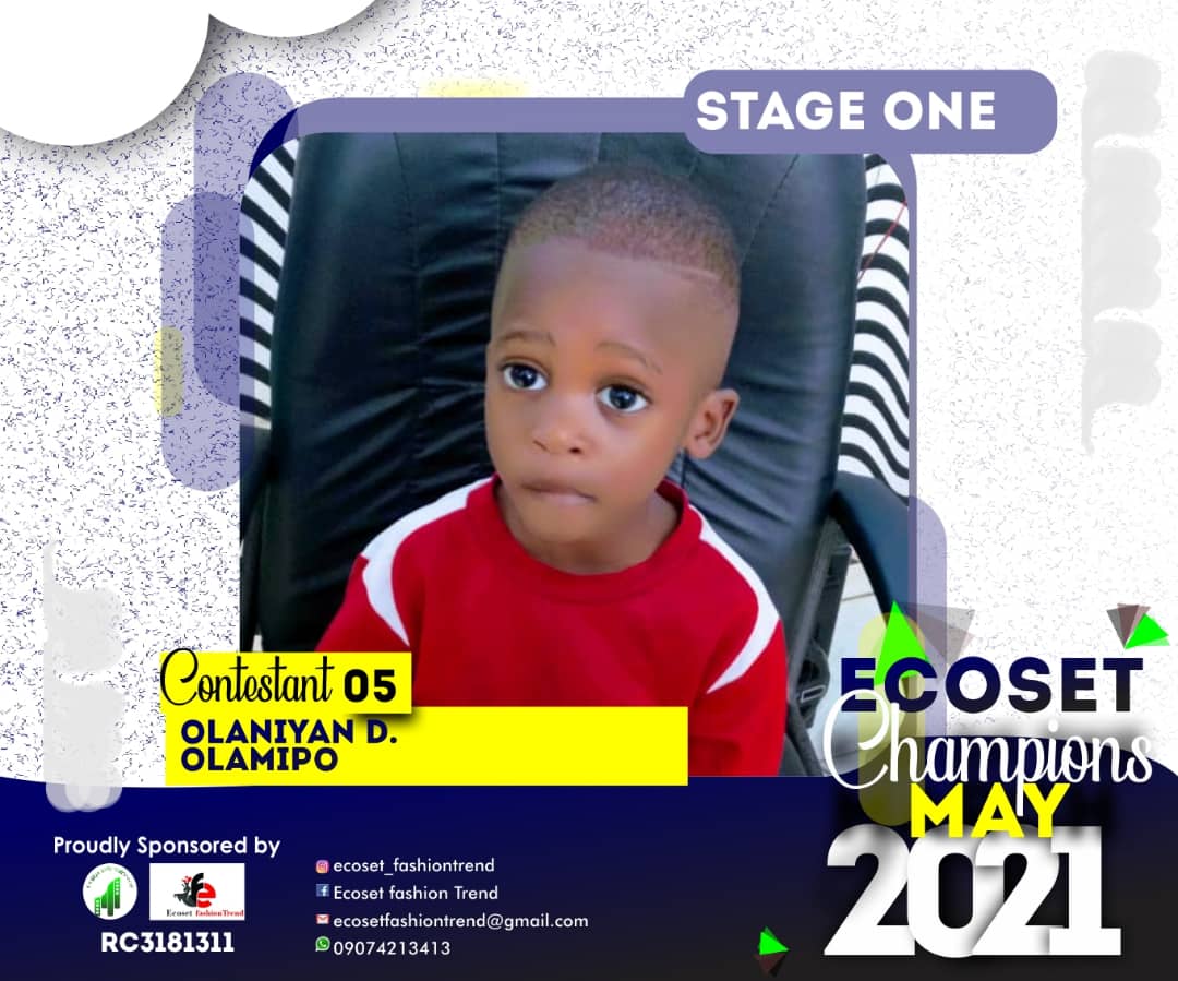 Vote OLANIYAN	D.	OLAMIPO OLAMIPO in CHAMPIONS KID OF MAY PHOTO CONTEST Voting Contest @ Fetem.com.ng