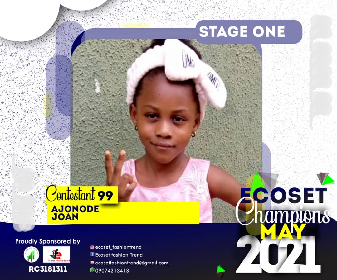 Vote AJONODE JOAN in CHAMPIONS KID OF MAY PHOTO CONTEST Voting Contest @ Fetem.com.ng