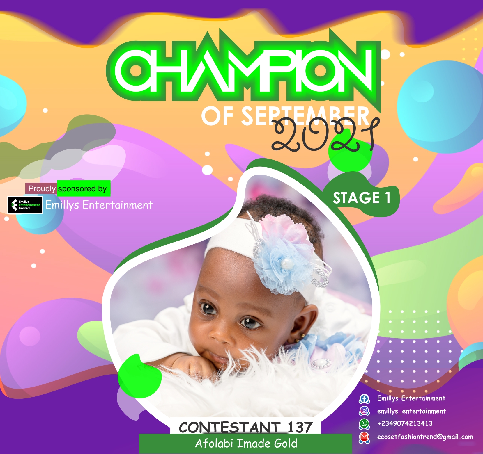 Vote AFOLABI	IMADE GOLD in CHAMPIONS OF SEPTEMBER Voting Contest @ Fetem.com.ng