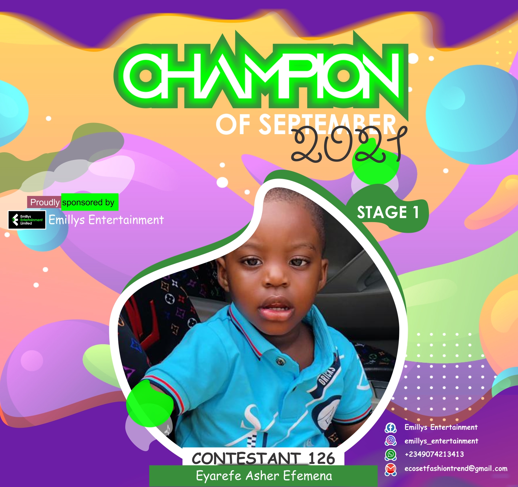 Vote EYAREFE	ASHER EFEMENA in CHAMPIONS OF SEPTEMBER Voting Contest @ Fetem.com.ng