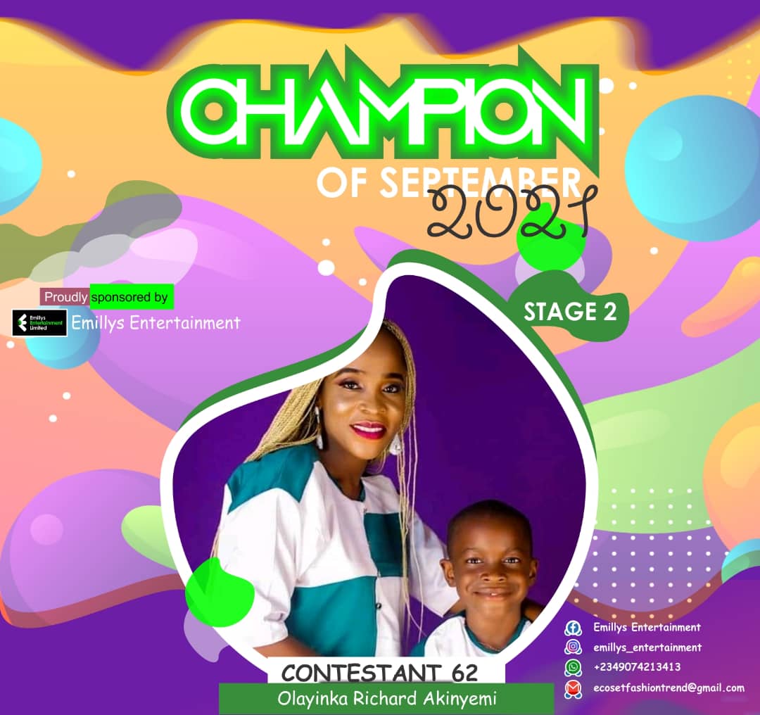 Vote OLAYINKA	RICHARD AKINYEMI in CHAMPIONS OF SEPTEMBER Voting Contest @ Fetem.com.ng