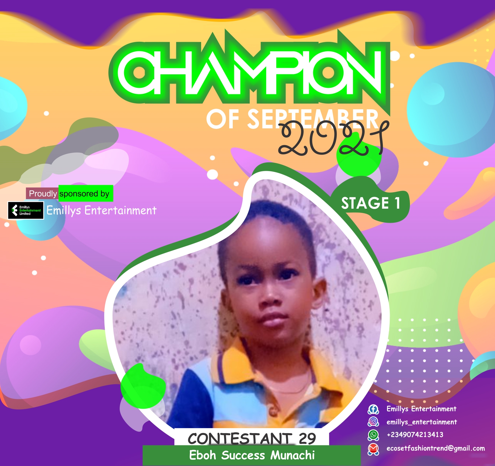 Vote EBOH	SUCCESS MUNACHI in CHAMPIONS OF SEPTEMBER Voting Contest @ Fetem.com.ng