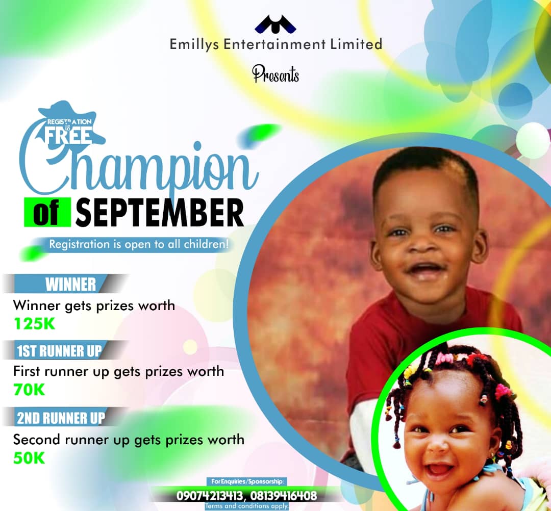 Vote xxxx xxxx in CHAMPIONS OF SEPTEMBER Voting Contest @ Fetem.com.ng