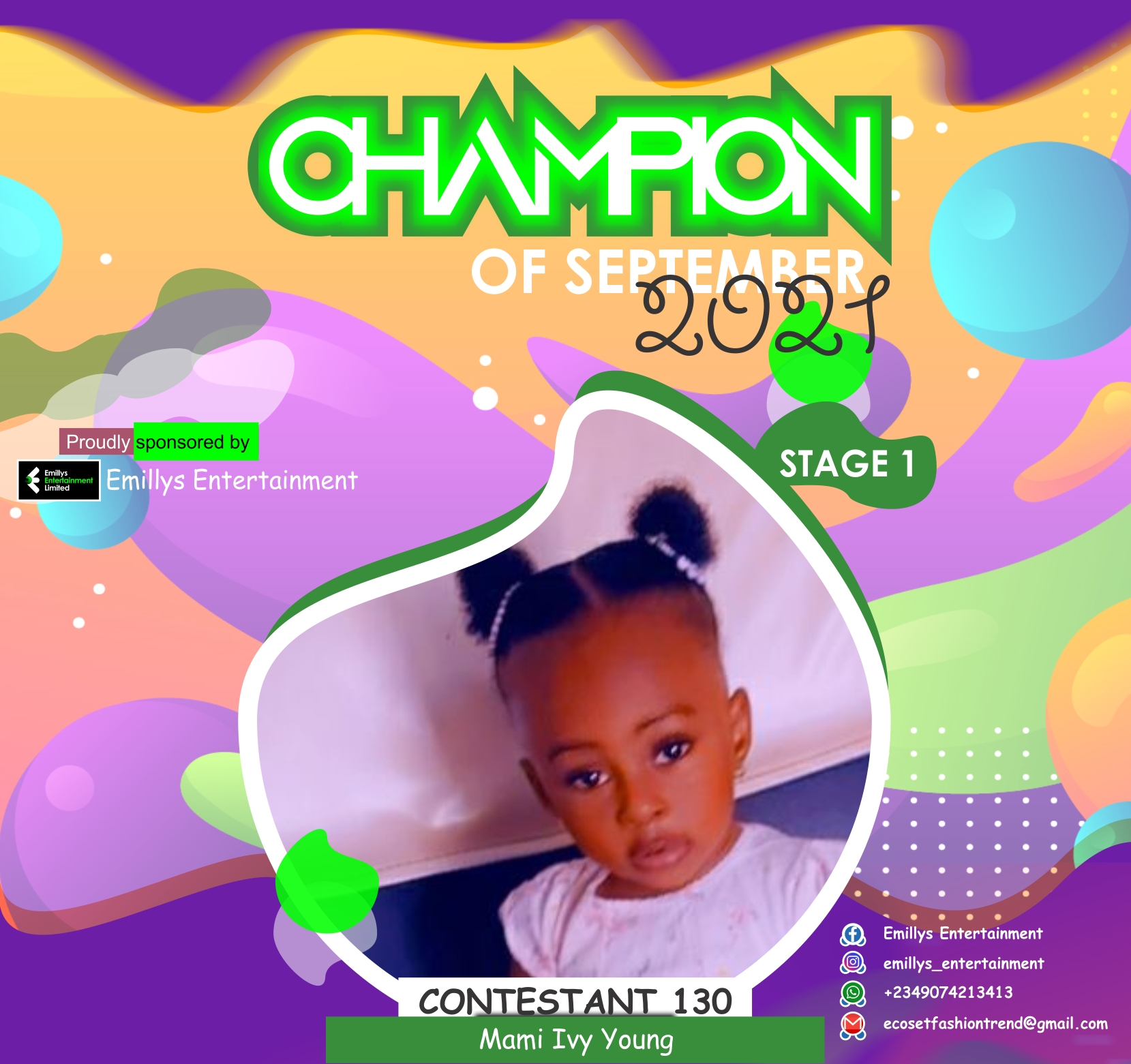 Vote MAMI IVY	YOUNG in CHAMPIONS OF SEPTEMBER Voting Contest @ Fetem.com.ng