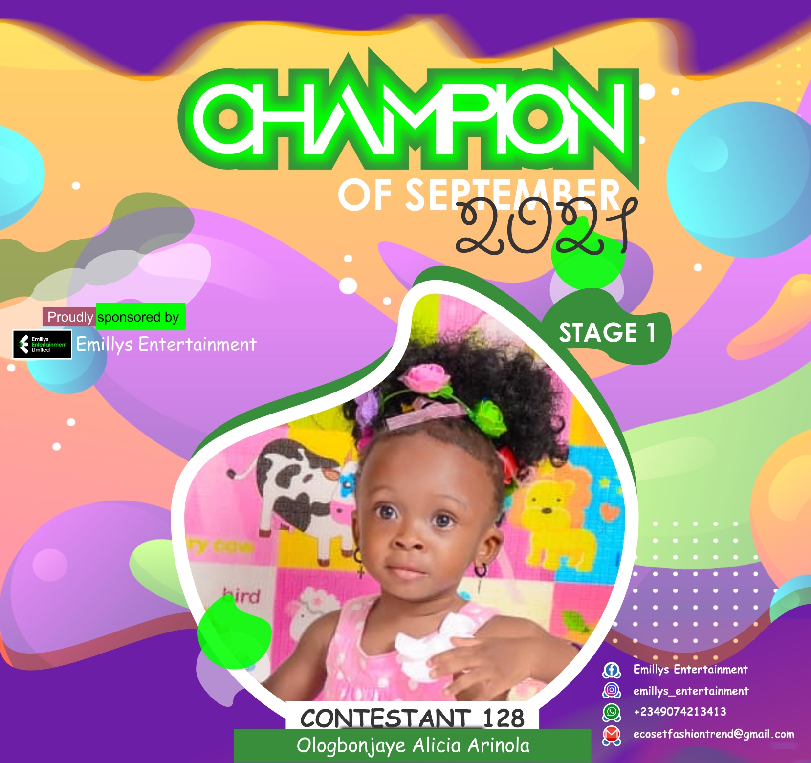 Vote OLOGBONJAYE	ALICIA ARINOLA in CHAMPIONS OF SEPTEMBER Voting Contest @ Fetem.com.ng