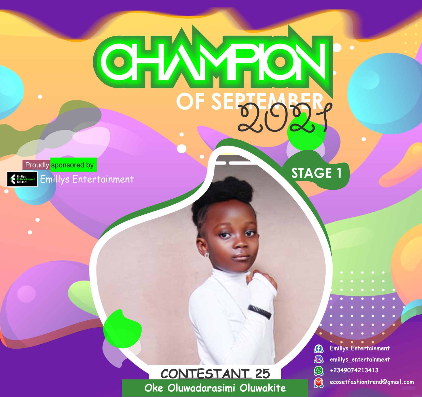 Vote OKE	OLUWADARASIMI OLUWAKITE in CHAMPIONS OF SEPTEMBER Voting Contest @ Fetem.com.ng