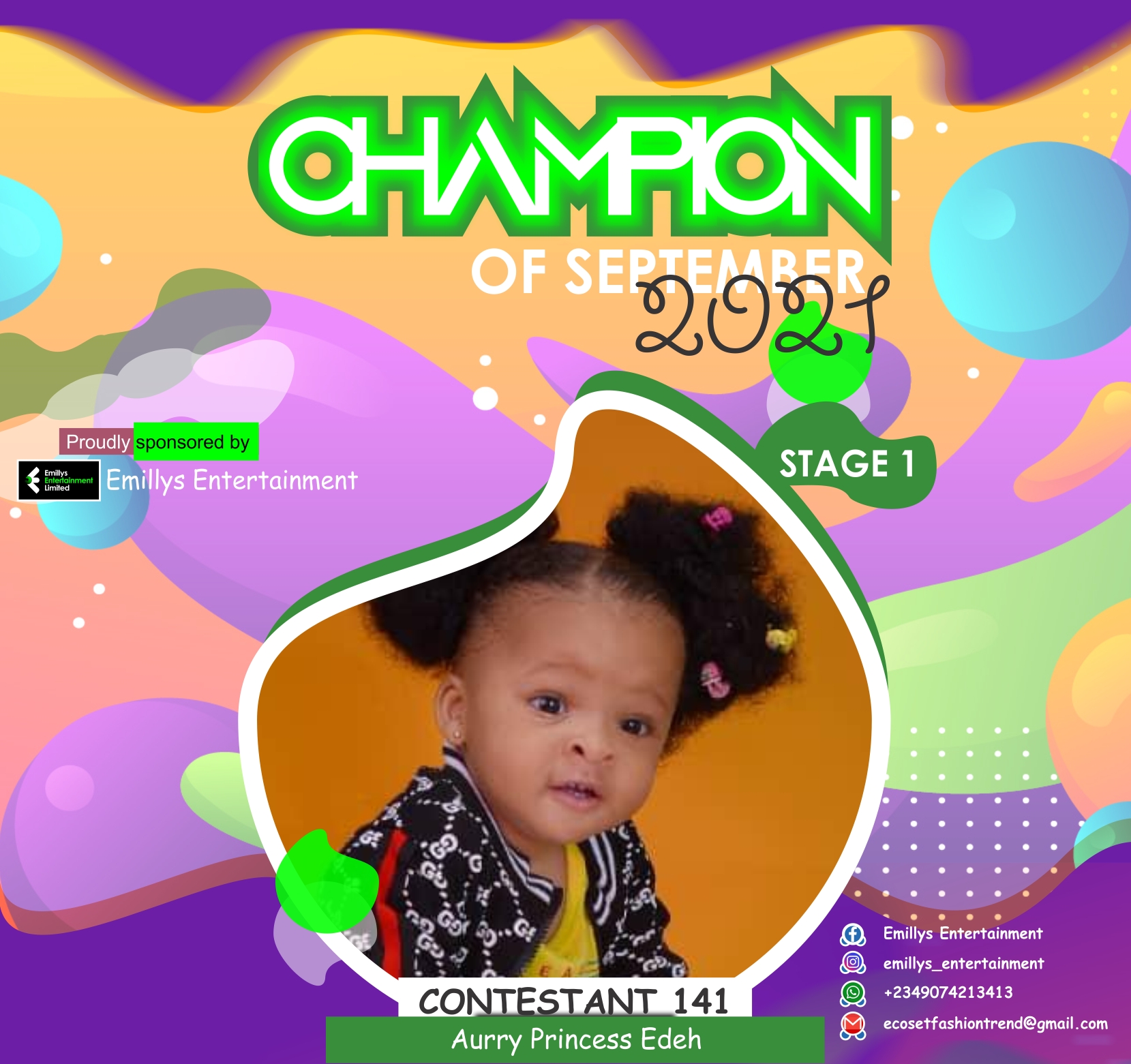 Vote AURRY	PRINCESS EDEH in CHAMPIONS OF SEPTEMBER Voting Contest @ Fetem.com.ng