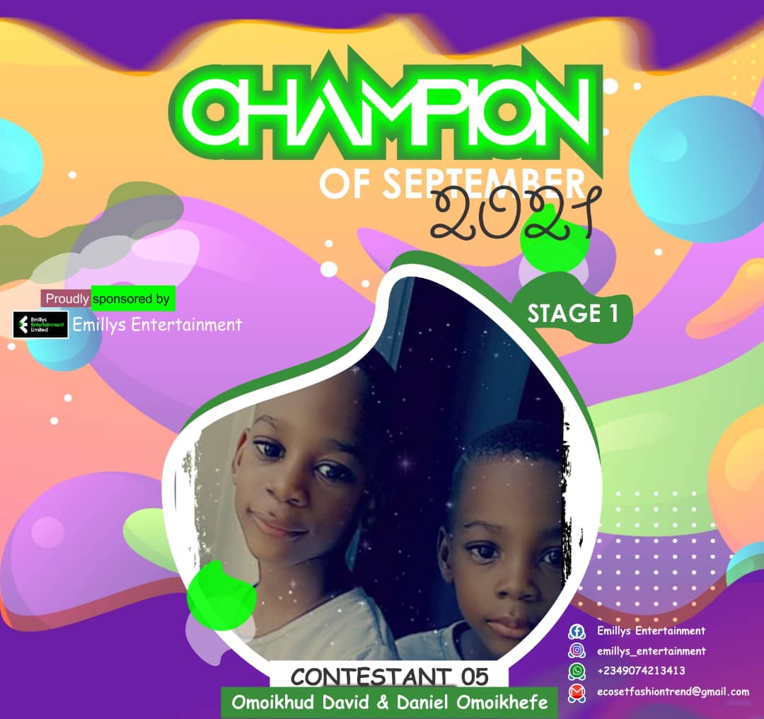 Vote OMOIKHUD	DAVID AND DANIEL OMOIKHEFE in CHAMPIONS OF SEPTEMBER Voting Contest @ Fetem.com.ng