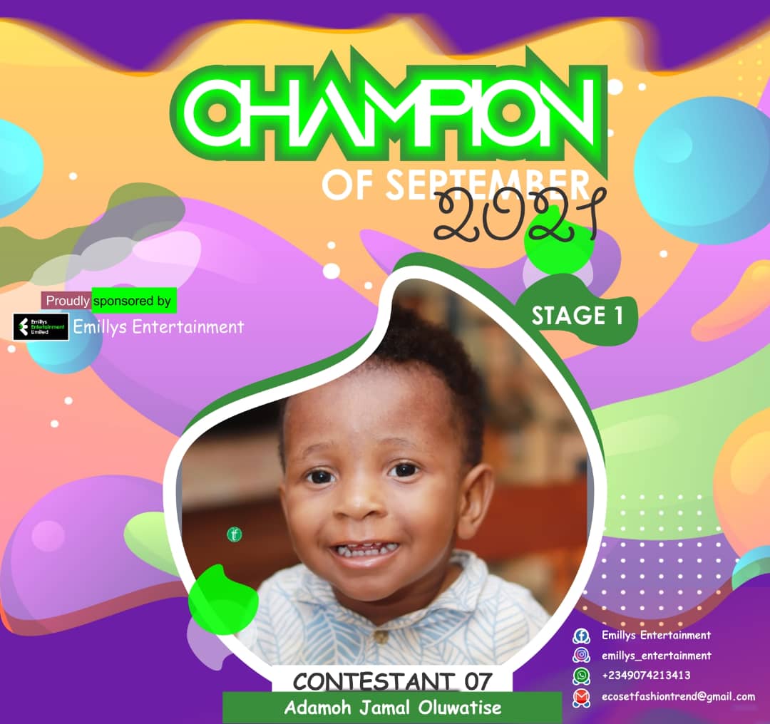 Vote ADAMOH	JAMAL OLUWATISE in CHAMPIONS OF SEPTEMBER Voting Contest @ Fetem.com.ng