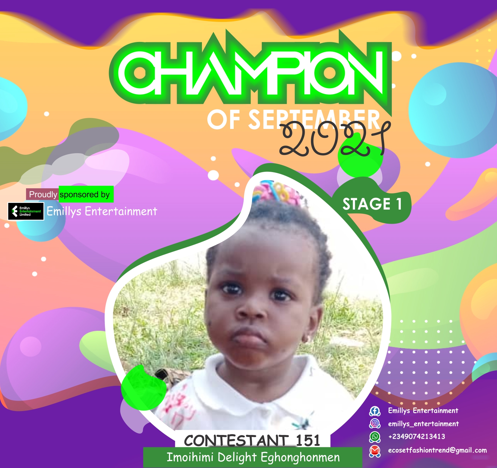 Vote IMOIHIMI 	DELIGHT EGHONGHONMEN in CHAMPIONS OF SEPTEMBER Voting Contest @ Fetem.com.ng