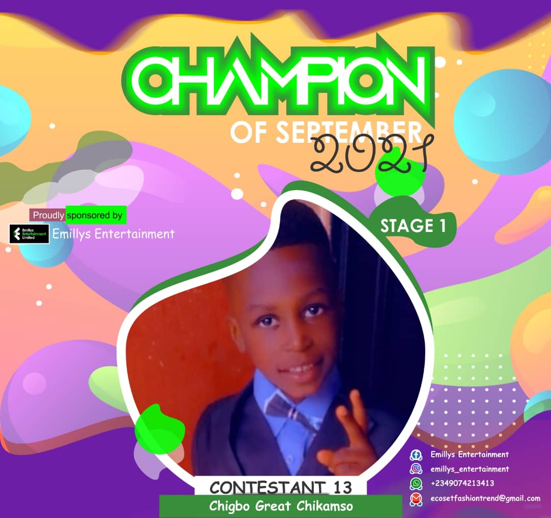 Vote CHIGBO	GREAT CHIKAMSO in CHAMPIONS OF SEPTEMBER Voting Contest @ Fetem.com.ng