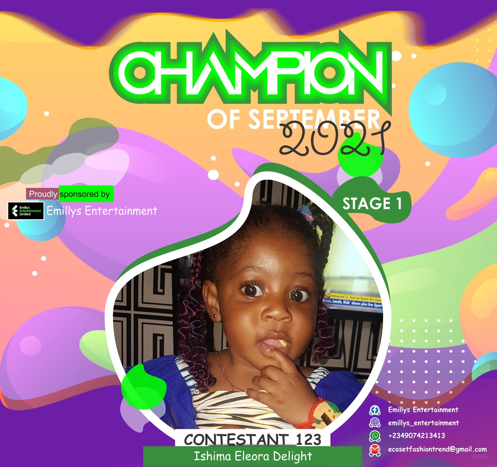 Vote ISHIMA	ELEORA DELIGHT in CHAMPIONS OF SEPTEMBER Voting Contest @ Fetem.com.ng