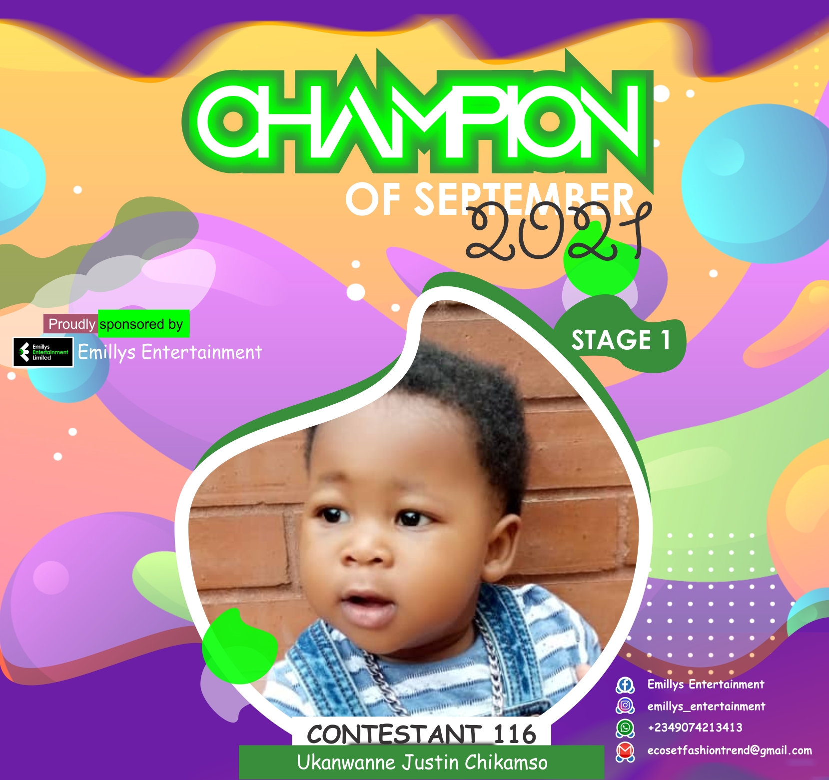 Vote UKANWANNE	JUSTIN CHIKAMSO in CHAMPIONS OF SEPTEMBER Voting Contest @ Fetem.com.ng