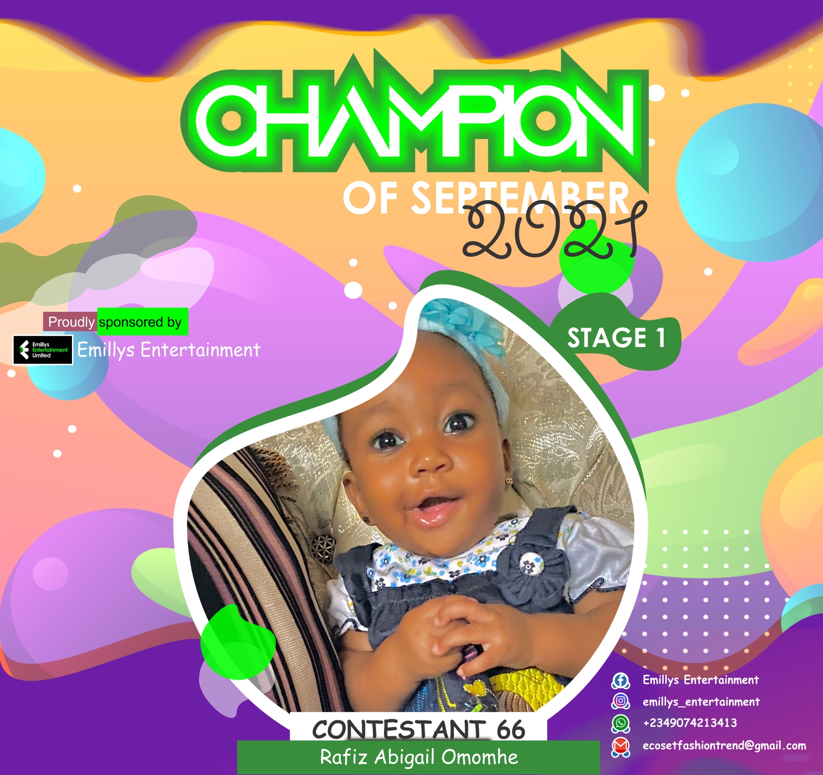 Vote RAFIZ	ABIGAIL OMOMHE in CHAMPIONS OF SEPTEMBER Voting Contest @ Fetem.com.ng