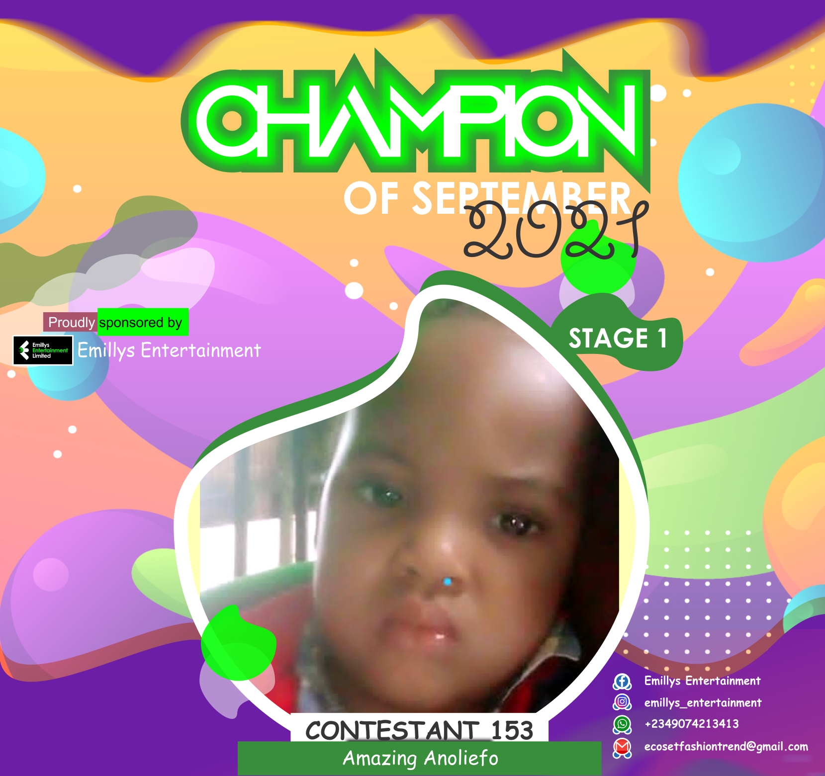 Vote AMAZING ANOLIEFO in CHAMPIONS OF SEPTEMBER Voting Contest @ Fetem.com.ng