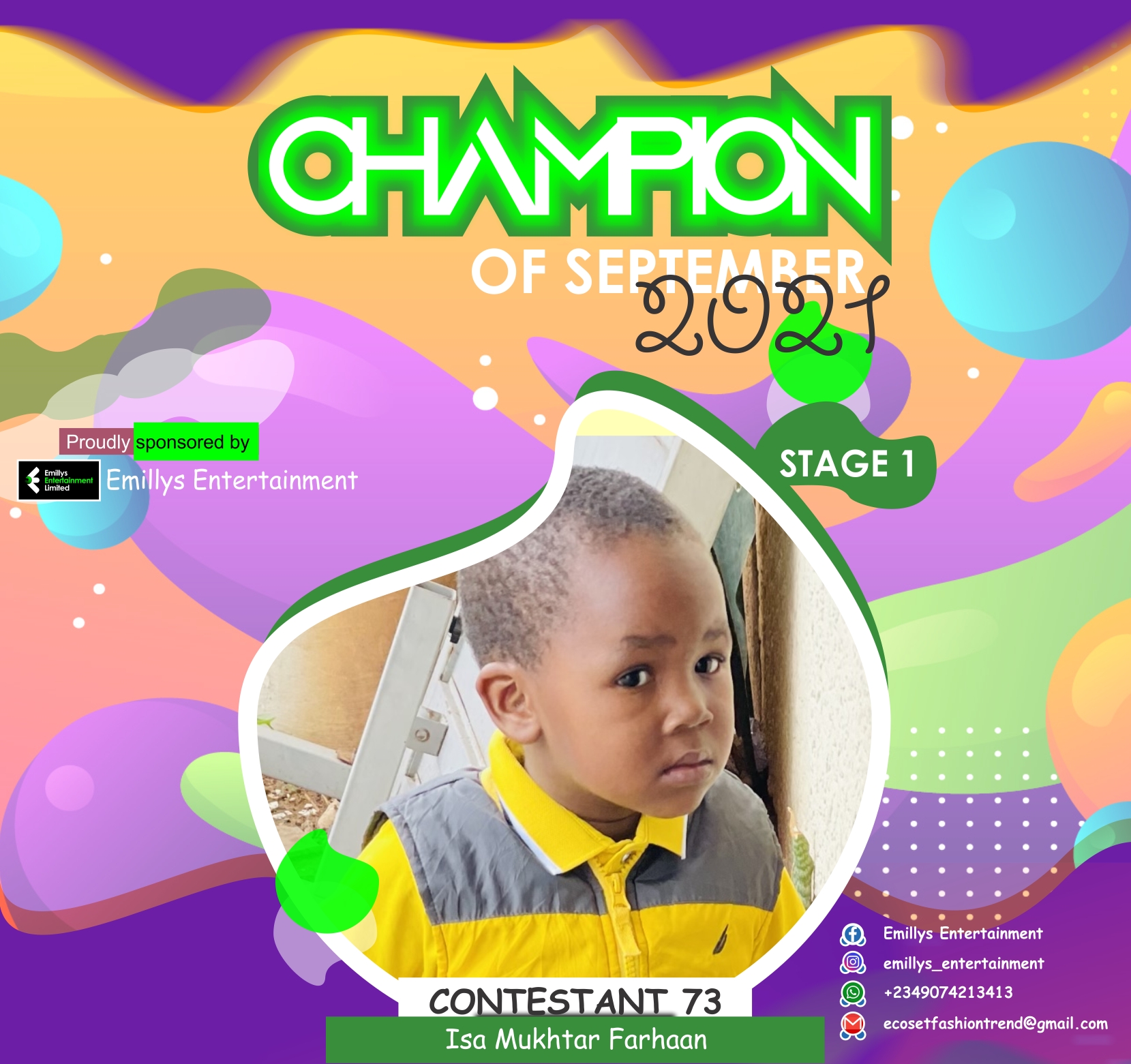 Vote ISA	MUKHTAR FARHAAN in CHAMPIONS OF SEPTEMBER Voting Contest @ Fetem.com.ng