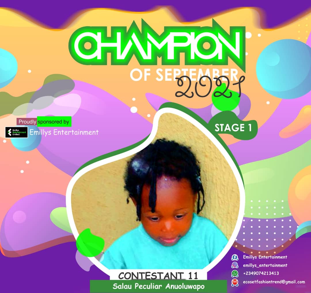 Vote SALAU	PECULIAR ANUOLUWAPO in CHAMPIONS OF SEPTEMBER Voting Contest @ Fetem.com.ng