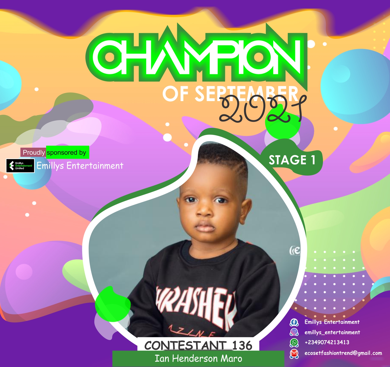 Vote IAN	HENDERSON MARO in CHAMPIONS OF SEPTEMBER Voting Contest @ Fetem.com.ng