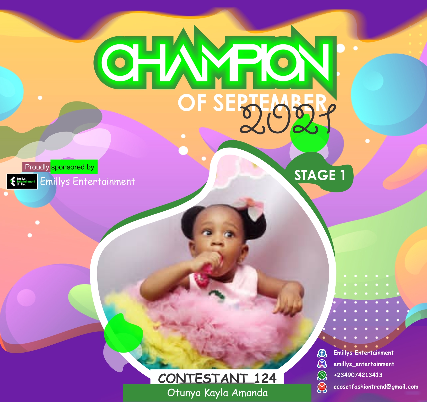 Vote OTUNYO	KAYLA AMANDA in CHAMPIONS OF SEPTEMBER Voting Contest @ Fetem.com.ng