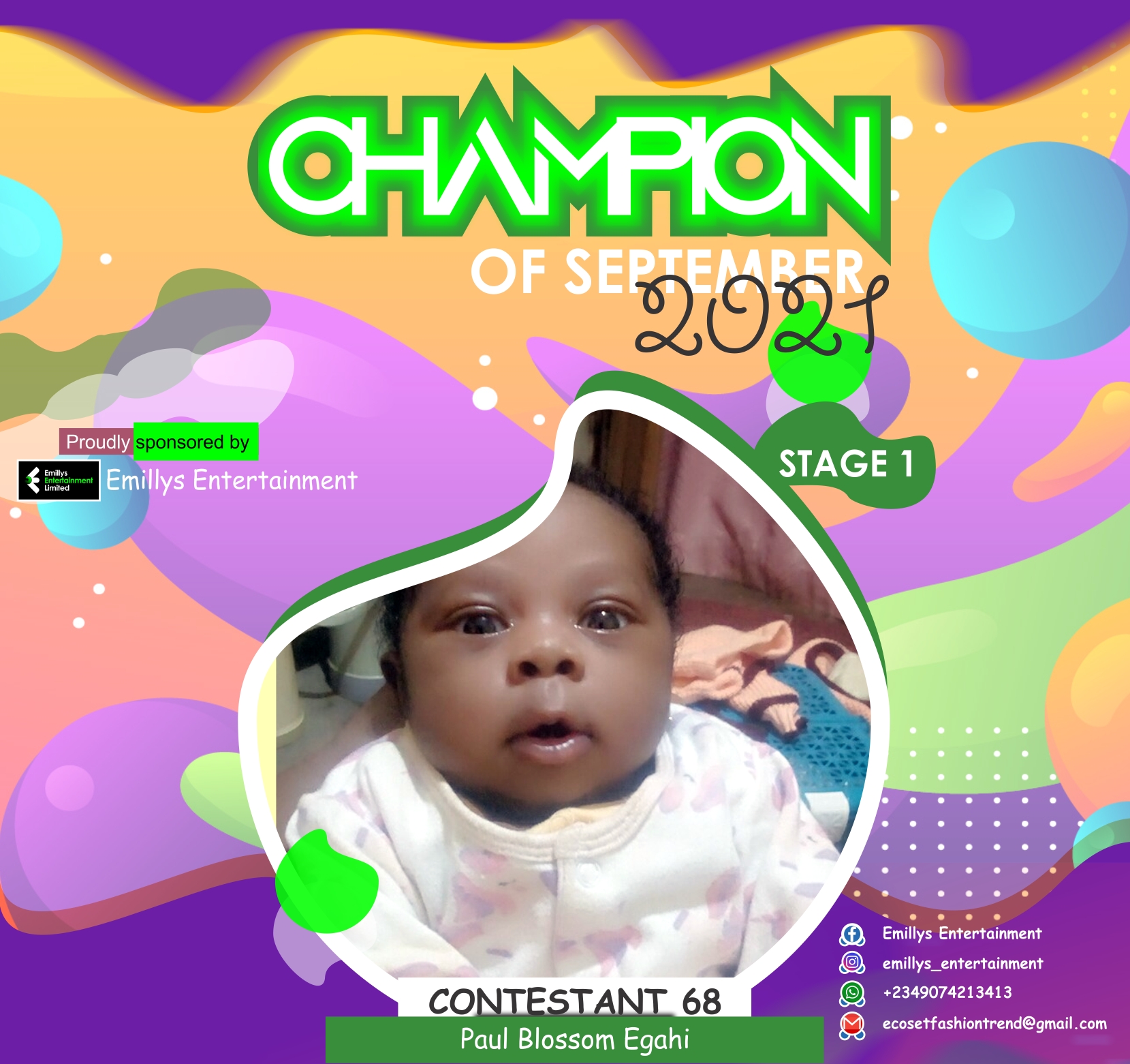 Vote PAUL	BLOSSOM EGAHI in CHAMPIONS OF SEPTEMBER Voting Contest @ Fetem.com.ng