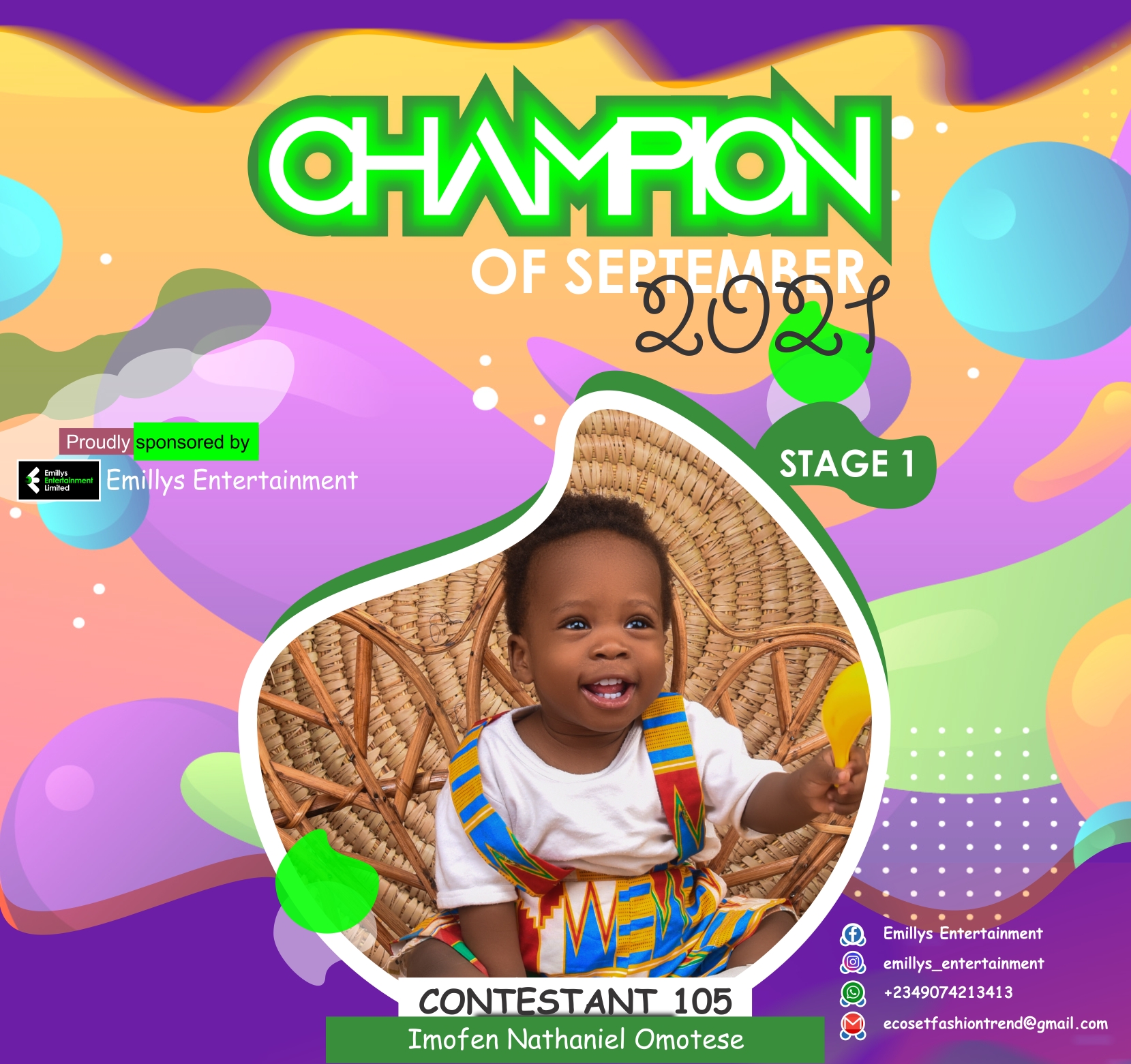 Vote IMOFEN	NATHANIEL OMOTESE in CHAMPIONS OF SEPTEMBER Voting Contest @ Fetem.com.ng