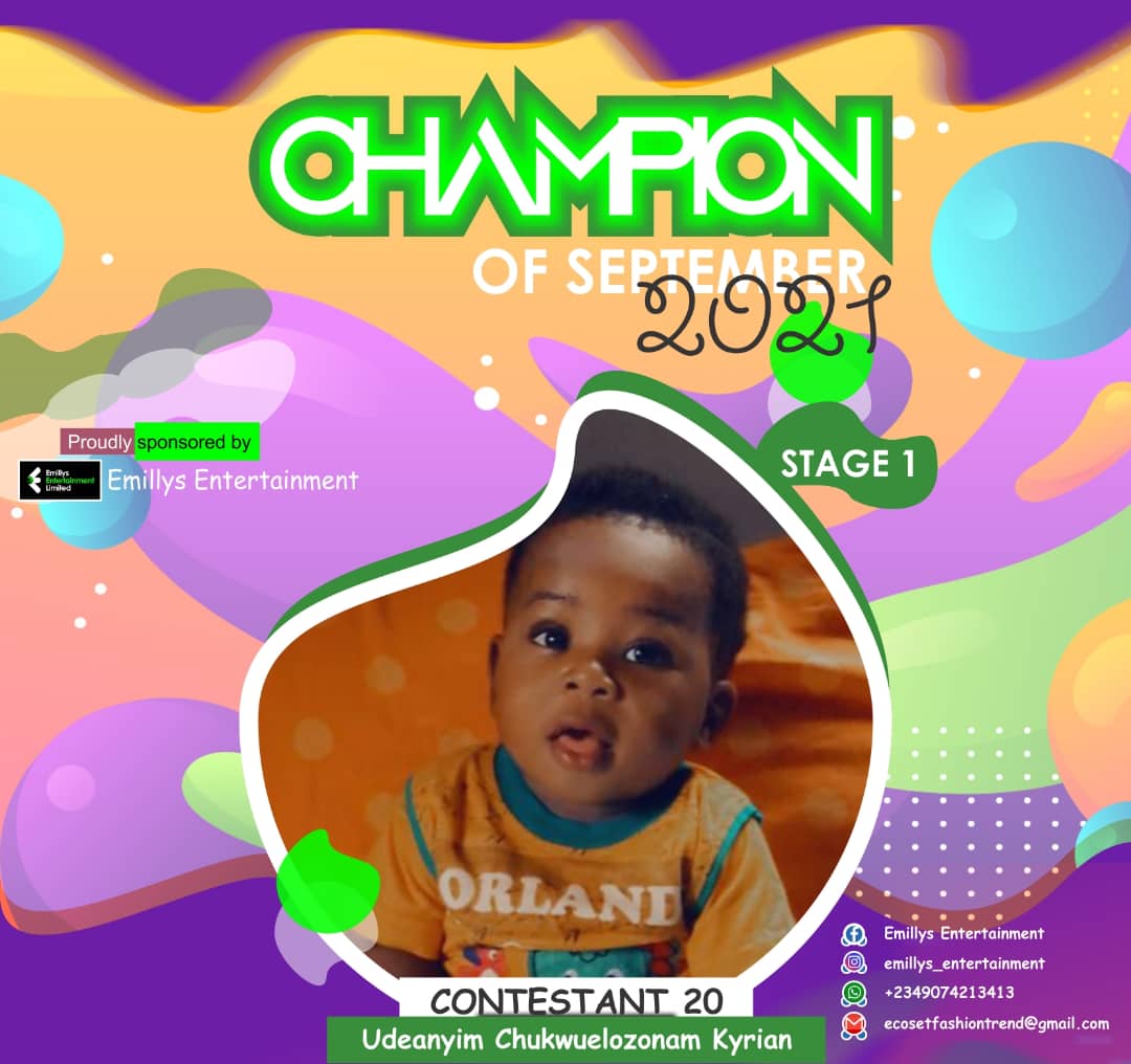 Vote UDEANYIM	CHUKWUELOZONAM KYRIAN in CHAMPIONS OF SEPTEMBER Voting Contest @ Fetem.com.ng