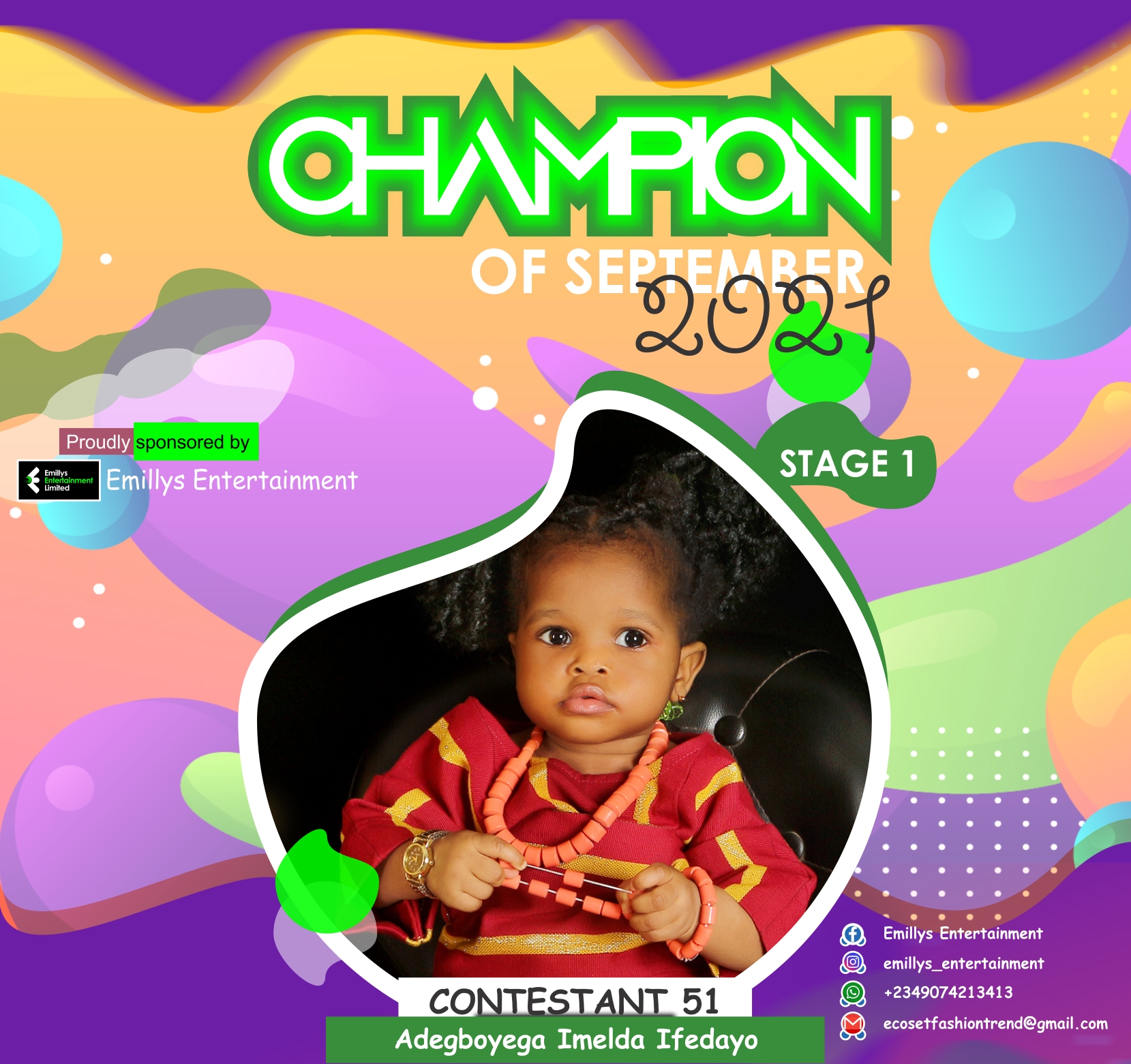 Vote ADEGBOYEGA IMELDA	IFEDAYO in CHAMPIONS OF SEPTEMBER Voting Contest @ Fetem.com.ng