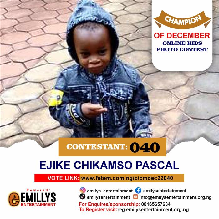 Vote Ejike	Chikamso Pascal in Champion of the month December Voting Contest @ Fetem.com.ng