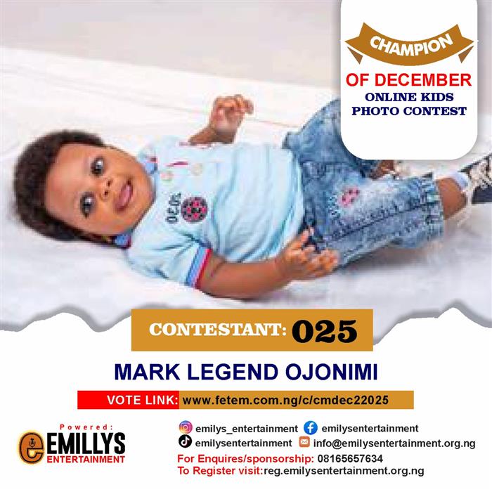 Vote Mark	Legend Ojonimi in Champion of the month December Voting Contest @ Fetem.com.ng