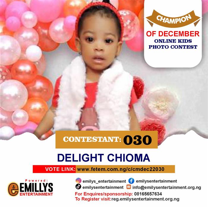 Vote Delight Chioma in Champion of the month December Voting Contest @ Fetem.com.ng