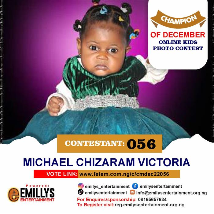 Vote Michael	Chizaram Victoria in Champion of the month December Voting Contest @ Fetem.com.ng