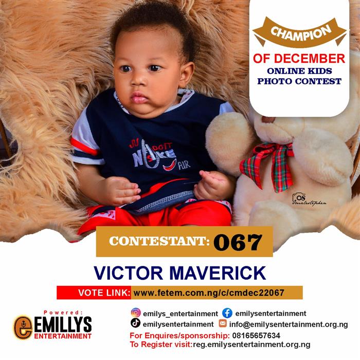 Vote Victor Maverick in Champion of the month December Voting Contest @ Fetem.com.ng