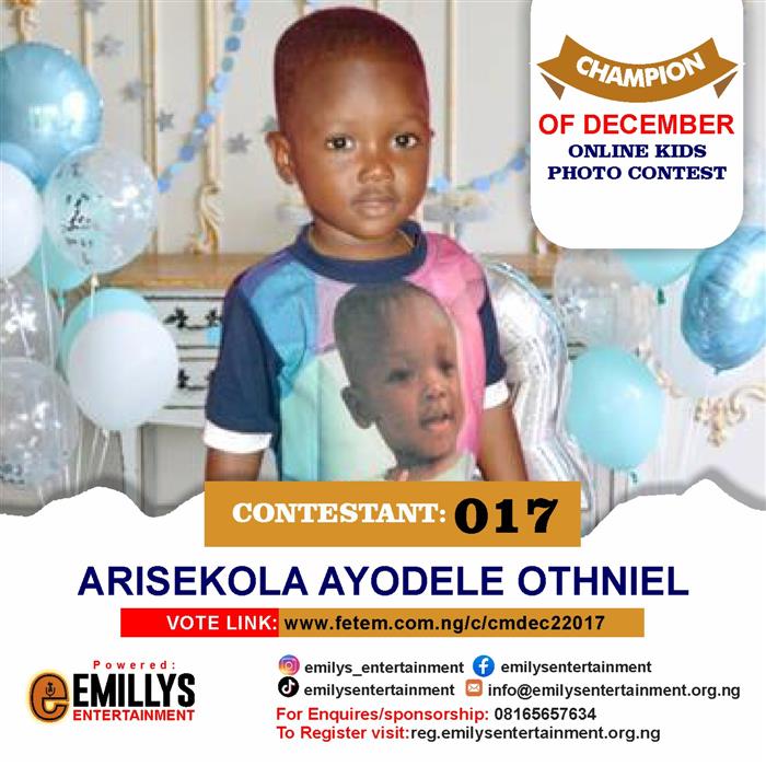 Vote Arisekola	Ayodele Othniel in Champion of the month December Voting Contest @ Fetem.com.ng