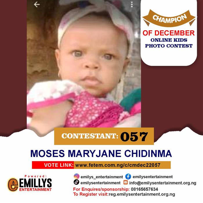 Vote Moses	Maryjane Chidinma in Champion of the month December Voting Contest @ Fetem.com.ng