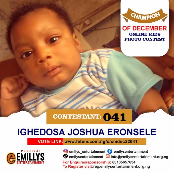 Vote Ighedosa	Joshua Eronsele in Champion of the month December Voting Contest @ Fetem.com.ng