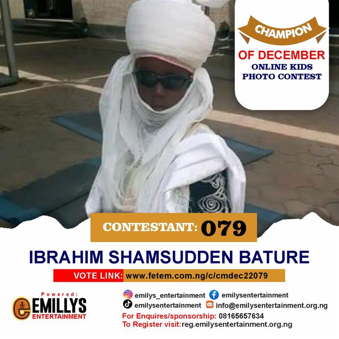 Vote Ibrahim	Shamsudden Bature in Champion of the month December Voting Contest @ Fetem.com.ng