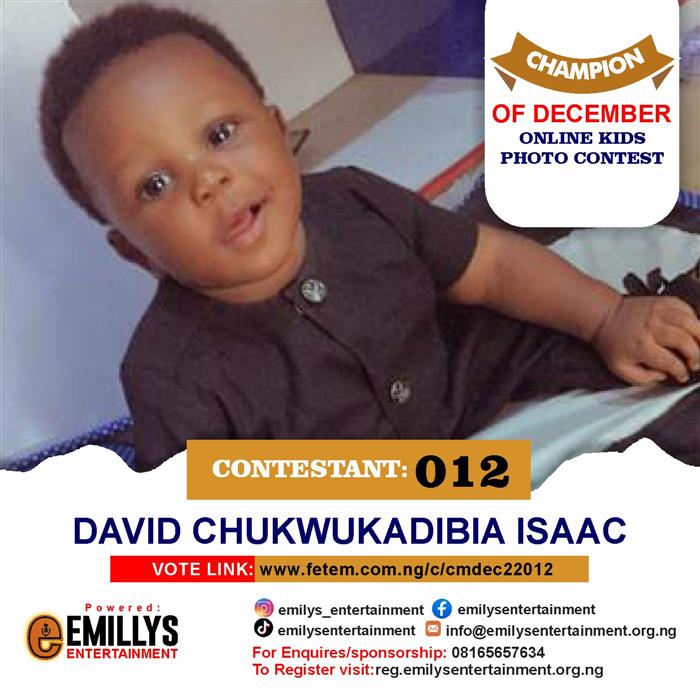 Vote David	Chukwukadibia Isaac in Champion of the month December Voting Contest @ Fetem.com.ng