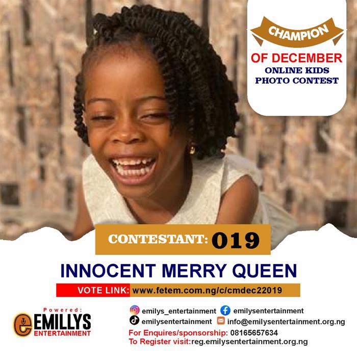 Vote Innocent	Merry Queen in Champion of the month December Voting Contest @ Fetem.com.ng